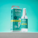 ona Renewals Antimicrobial Perineal Spray lifestyle image showing postpartum care spray bottle.